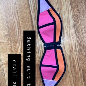 Orange and pink bikini top